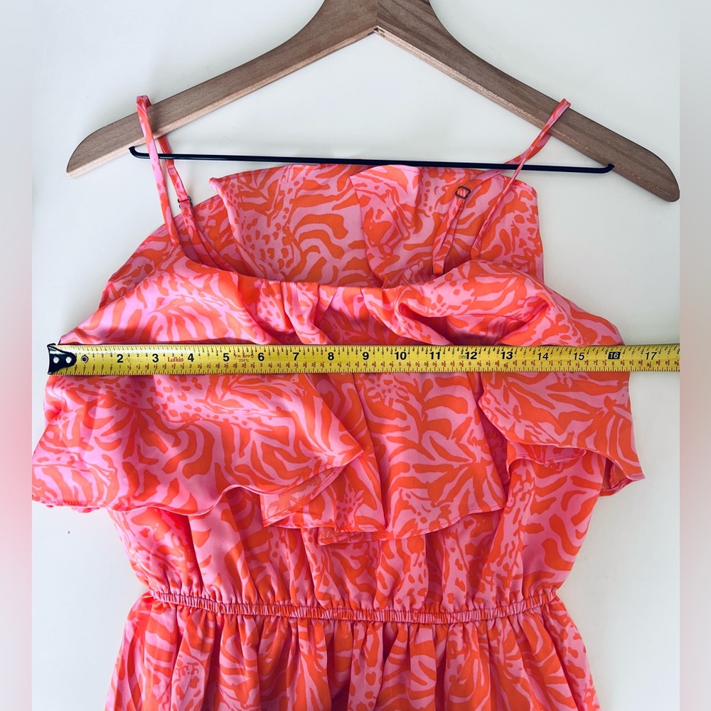 Lilly Pulitzer Target ruffle floral spaghetti straps mini dress S - Picture 5 of 7